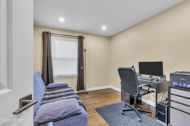 441 E Bird Village Rd, Jackson, NJ 08527 - office featuring wood finished floors, baseboards, and recessed lighting