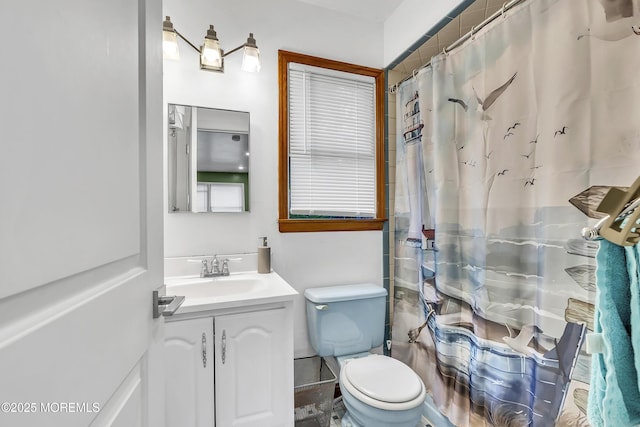441 E Bird Village Rd, Jackson, NJ 08527 - full bathroom with vanity, toilet, and a shower with curtain