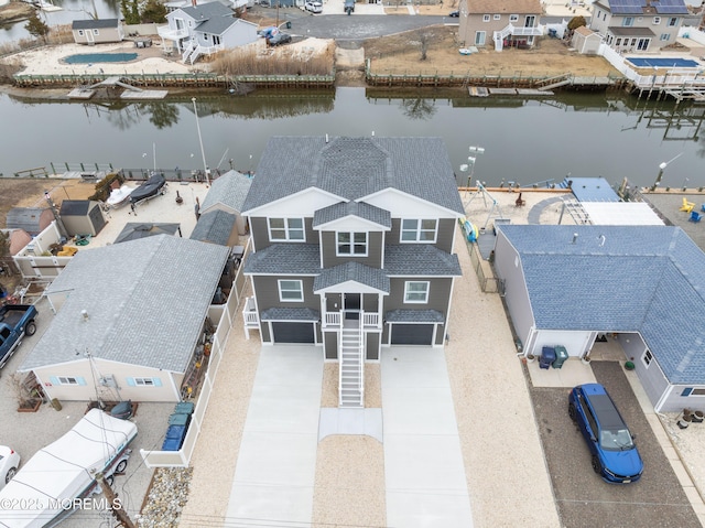 42 W Mohawk Dr, Little Egg Harbor, NJ 08087 - aerial perspective of suburban area featuring a large body of water