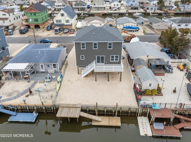 42 W Mohawk Dr, Little Egg Harbor, NJ 08087 - aerial perspective of suburban area featuring a large body of water