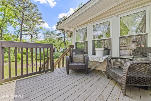 view of wooden deck