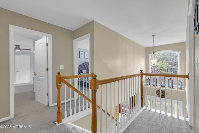 13 Dori Ln, Barnegat, NJ 08005 - hallway featuring attic access, carpet, an upstairs landing, and baseboards