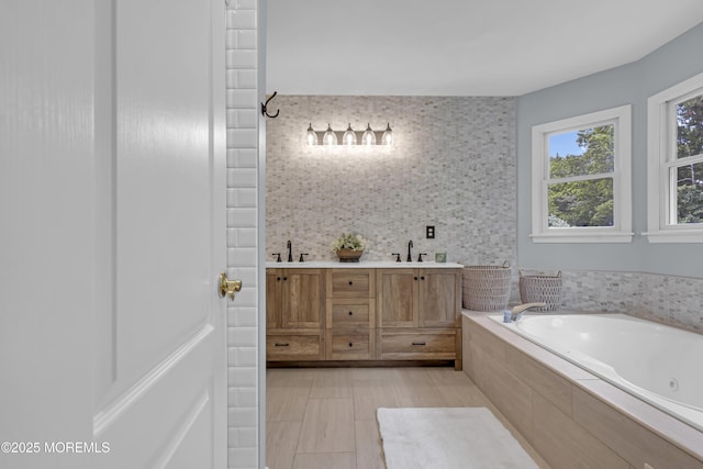 13 Dori Ln, Barnegat, NJ 08005 - full bathroom featuring a whirlpool tub and double vanity