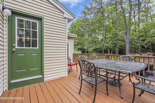 13 Dori Ln, Barnegat, NJ 08005 - wooden terrace with outdoor dining area