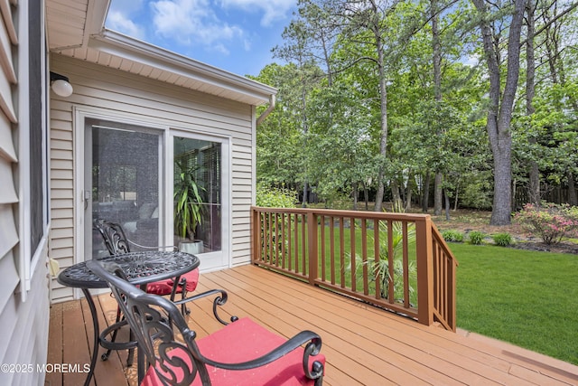 13 Dori Ln, Barnegat, NJ 08005 - wooden deck with a lawn