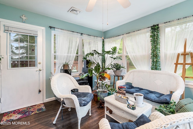 23 Lambeth Ln, Manchester, NJ 08759 - sitting room featuring wood finished floors, ceiling fan, and baseboards