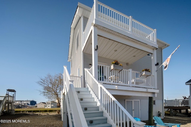 1255 W Mallard Dr, Stafford, NJ 08050 - view of property exterior featuring stairway