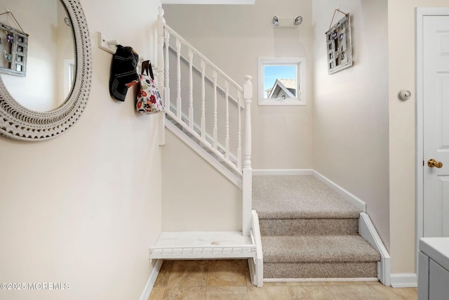 1255 W Mallard Dr, Stafford, NJ 08050 - staircase with baseboards