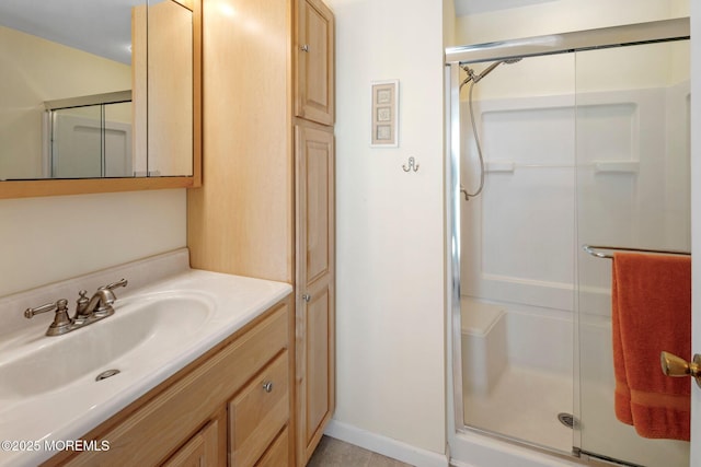 1255 W Mallard Dr, Stafford, NJ 08050 - bathroom featuring a stall shower and vanity