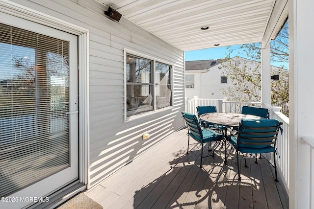 1255 W Mallard Dr, Stafford, NJ 08050 - wooden terrace featuring outdoor dining space