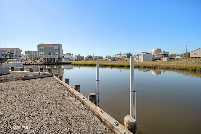 1255 W Mallard Dr, Stafford, NJ 08050 - dock area with a residential view and a water view