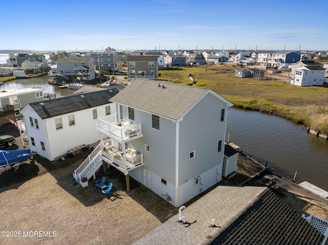 1255 W Mallard Dr, Stafford, NJ 08050 - aerial view of residential area featuring a large body of water