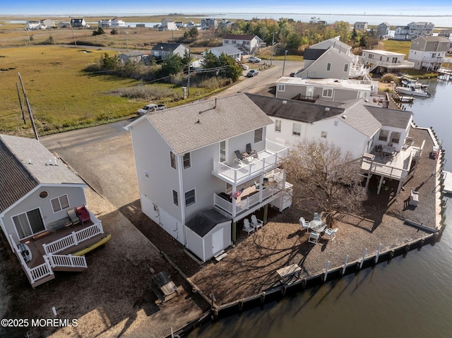 1255 W Mallard Dr, Stafford, NJ 08050 - aerial view of residential area featuring a nearby body of water