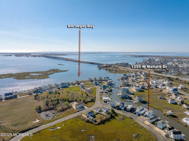 1255 W Mallard Dr, Stafford, NJ 08050 - aerial view of property's location featuring a nearby body of water and a notable bridge