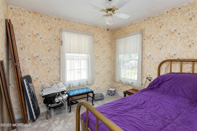 38 Bowne Ave, Freehold, NJ 07728 - carpeted bedroom with baseboards and a ceiling fan