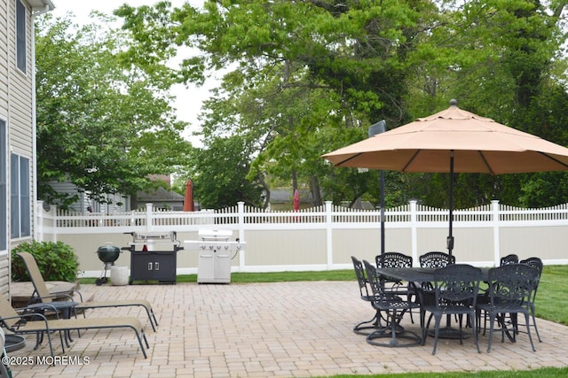 630 Springfield Ave, Pine Beach, NJ 08741 - view of patio / terrace featuring a grill, fence, and outdoor dining area