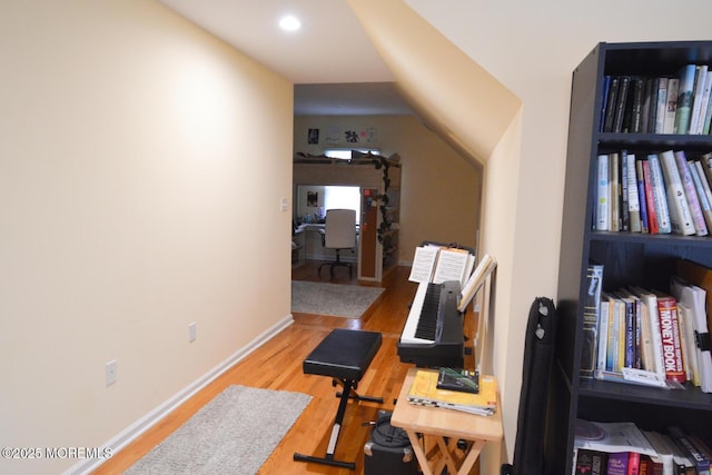 630 Springfield Ave, Pine Beach, NJ 08741 - workout room with light wood finished floors and lofted ceiling