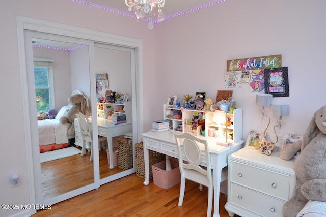 630 Springfield Ave, Pine Beach, NJ 08741 - office area with light wood finished floors and a chandelier