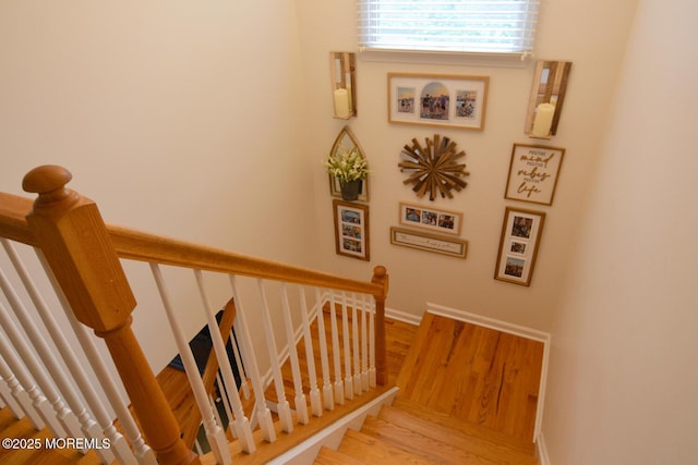 630 Springfield Ave, Pine Beach, NJ 08741 - staircase featuring wood finished floors and baseboards