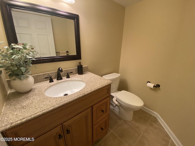 630 Springfield Ave, Pine Beach, NJ 08741 - bathroom with tile patterned flooring, toilet, vanity, and baseboards
