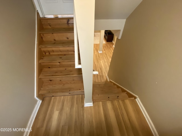 630 Springfield Ave, Pine Beach, NJ 08741 - stairway with wood finished floors and baseboards