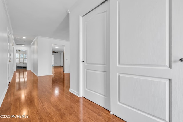 235 Prince Charles Ct, Toms River, NJ 08757 - hallway with wood finished floors and baseboards