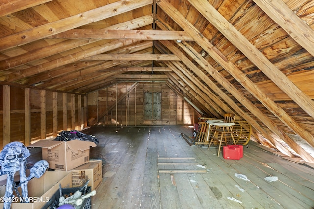 view of attic