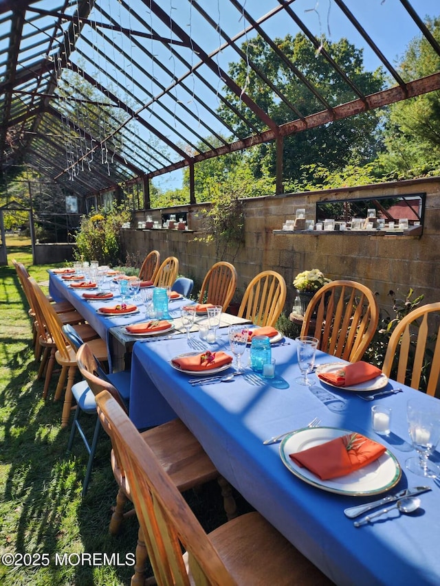 view of dining area