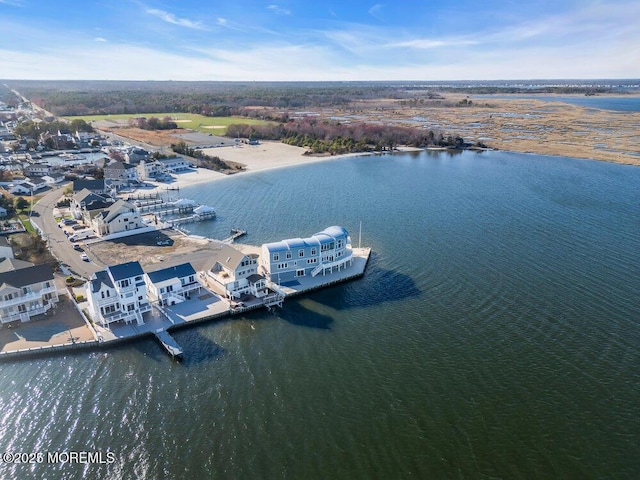bird's eye view of a nearby body of water