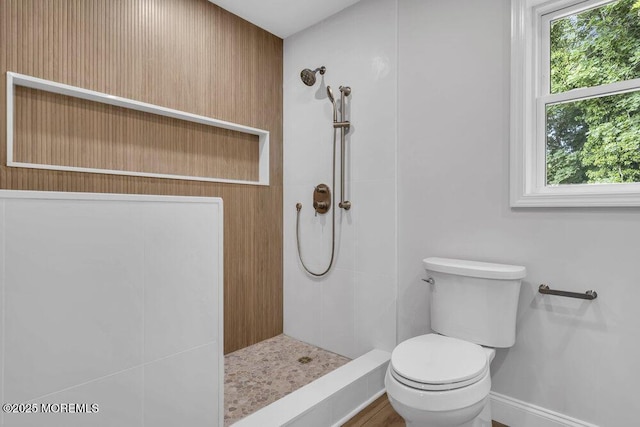 7 Leifried Ln, Tuckerton, NJ 08087 - bathroom with a stall shower, toilet, and baseboards