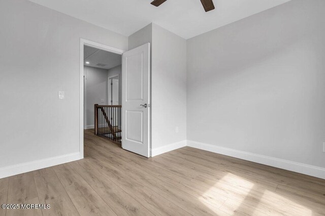 7 Leifried Ln, Tuckerton, NJ 08087 - empty room with a ceiling fan, baseboards, and wood finished floors