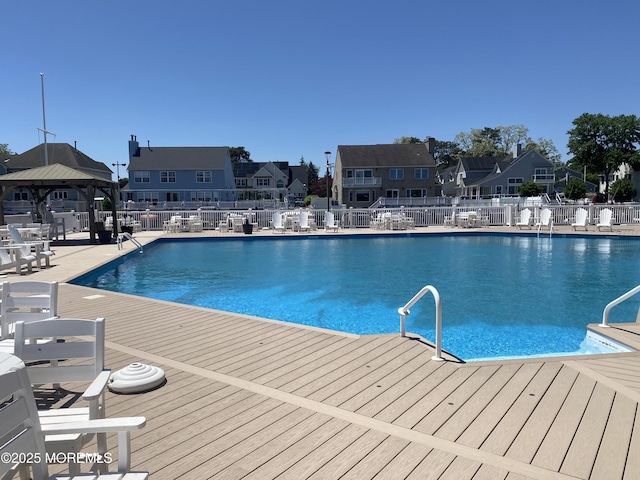 29 S Sailors Quay Dr Unit 405, Brick, NJ 08723 - community pool featuring fence, a gazebo, and a residential view