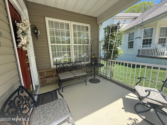 view of patio with covered porch