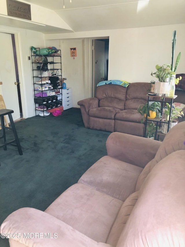 view of carpeted living area