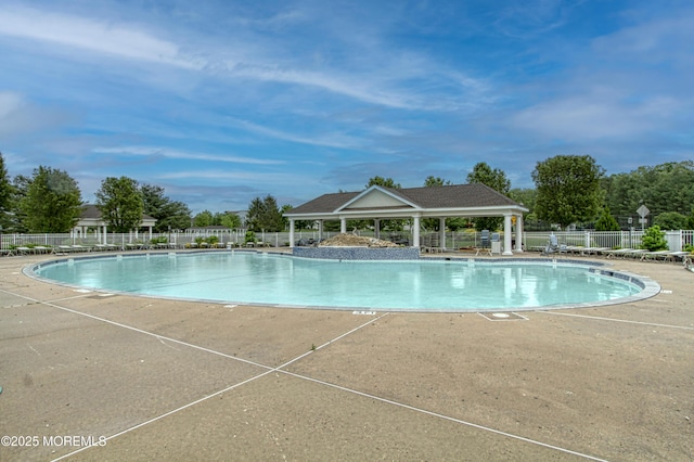 10 Lakeland Dr, Barnegat, NJ 08005 - community pool with fence, a gazebo, and a patio