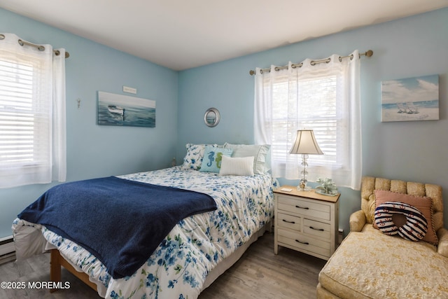 bedroom featuring wood finished floors
