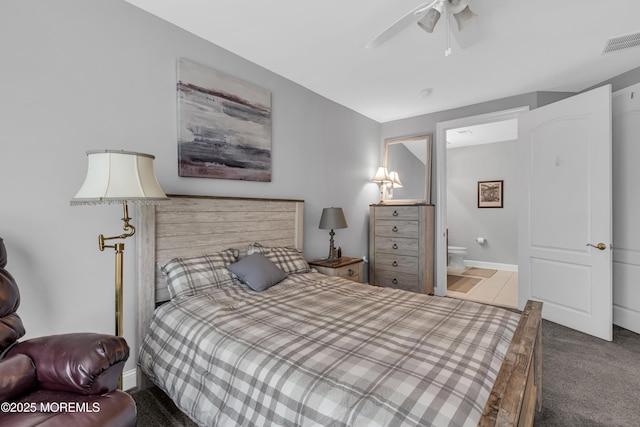 2210 Xanadu Ln, Wall, NJ 07719 - bedroom with carpet floors, ensuite bath, and ceiling fan