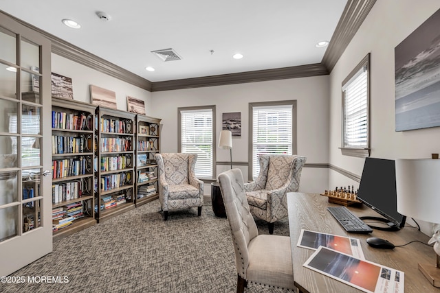 2210 Xanadu Ln, Wall, NJ 07719 - office space with ornamental molding and recessed lighting