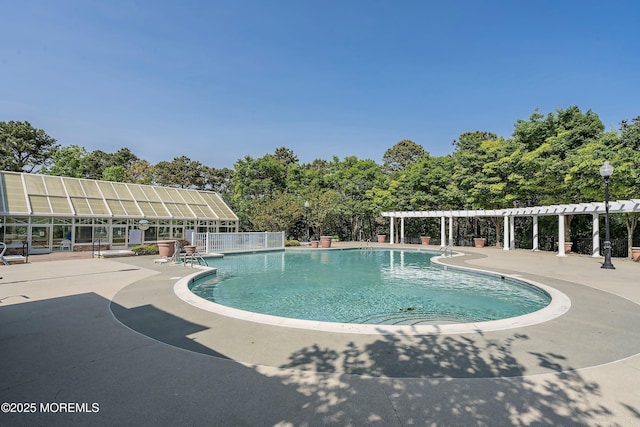 4 Augusta Dr, Little Egg Harbor, NJ 08087 - community pool featuring a pergola, a patio area, and view of scattered trees