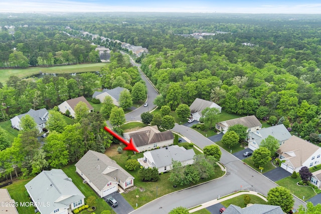 4 Augusta Dr, Little Egg Harbor, NJ 08087 - aerial perspective of suburban area with a large body of water and a heavily wooded area