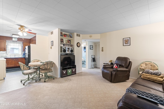 41D Cambridge Ct, Lakewood, NJ 08701 - living area featuring ceiling fan