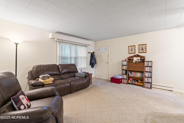 41D Cambridge Ct, Lakewood, NJ 08701 - carpeted living area featuring baseboard heating