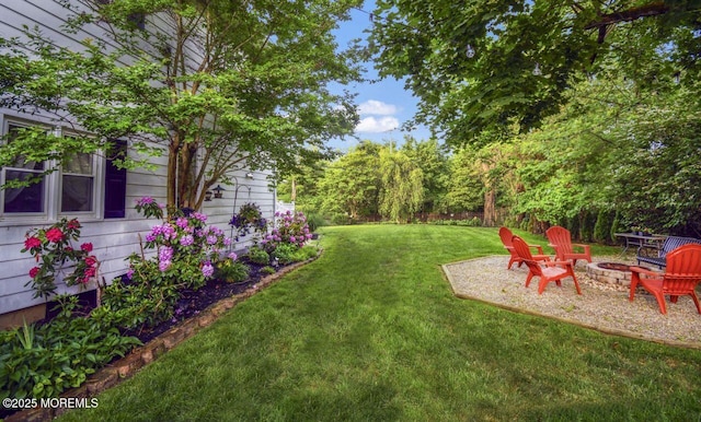 725 Province Line Rd, Allentown, NJ 08501 - view of green lawn featuring an outdoor fire pit