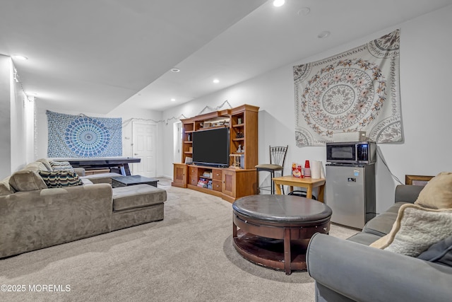22 Ernest Dr, Lanoka Harbor, NJ 08734 - living room with carpet flooring and recessed lighting