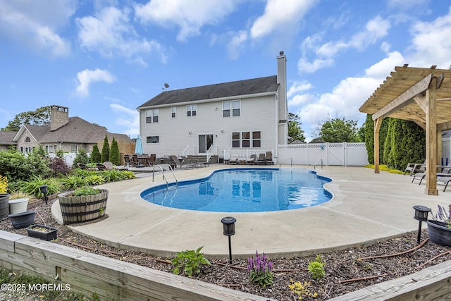 22 Ernest Dr, Lanoka Harbor, NJ 08734 - view of swimming pool with a patio, a fenced backyard, and entry steps
