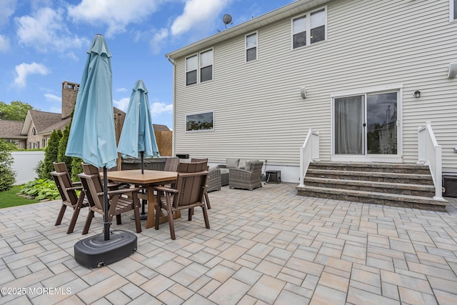 22 Ernest Dr, Lanoka Harbor, NJ 08734 - view of patio / terrace with entry steps, outdoor lounge area, and outdoor dining space