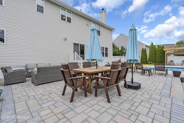 22 Ernest Dr, Lanoka Harbor, NJ 08734 - view of patio with an outdoor hangout area and outdoor dining space