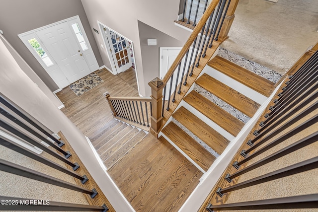 22 Ernest Dr, Lanoka Harbor, NJ 08734 - stairs with wood finished floors and baseboards