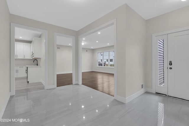 24 Golders Green Rd, Lakewood, NJ 08701 - entryway with baseboards, light tile patterned flooring, and recessed lighting