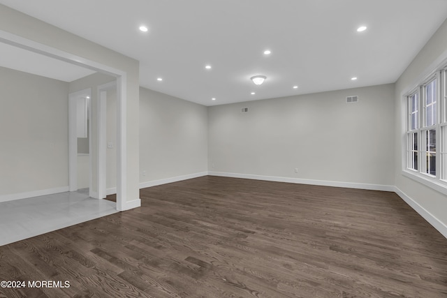 24 Golders Green Rd, Lakewood, NJ 08701 - basement featuring dark wood finished floors, baseboards, and recessed lighting